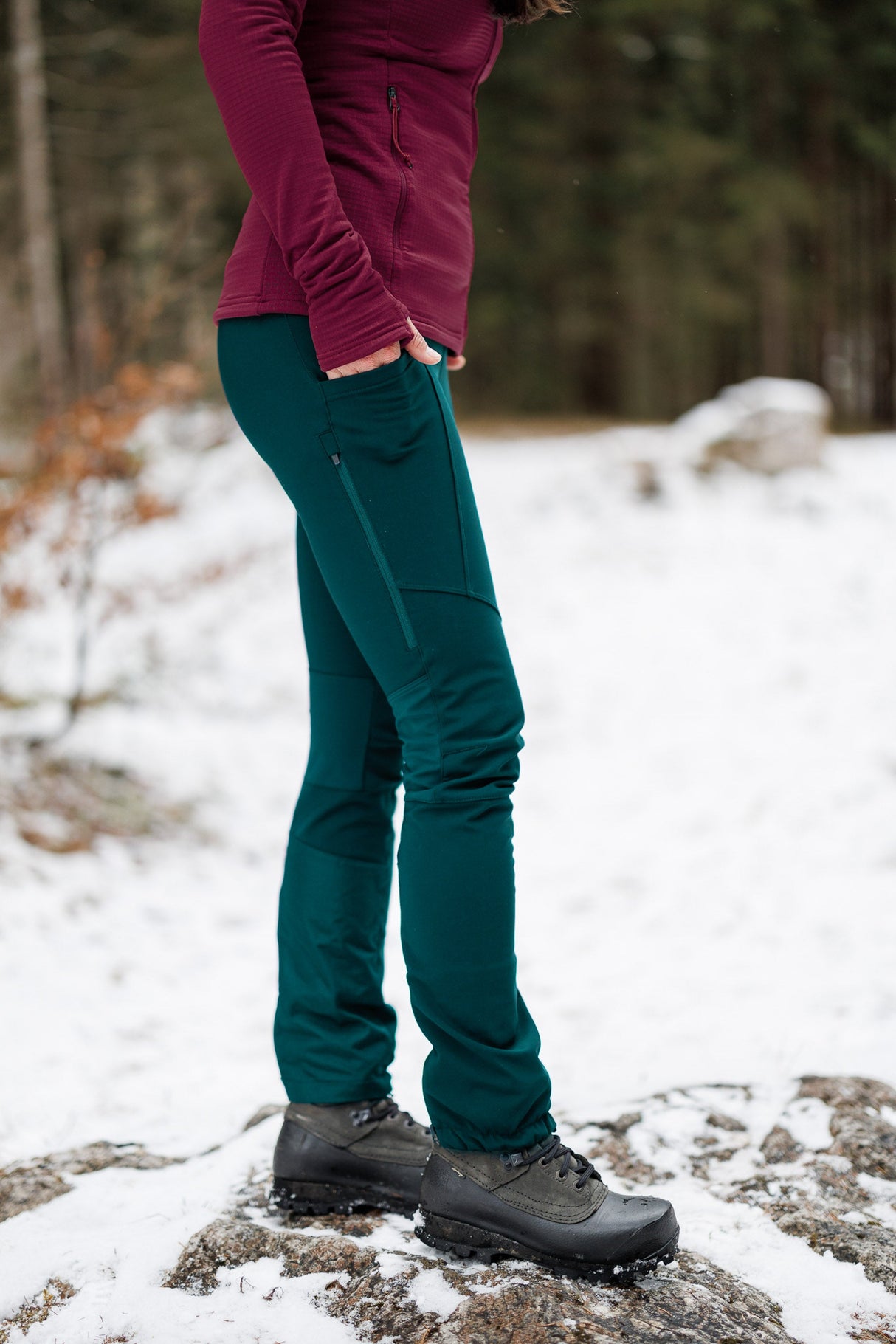 APEX Winter Pocket Leggings Teal Green