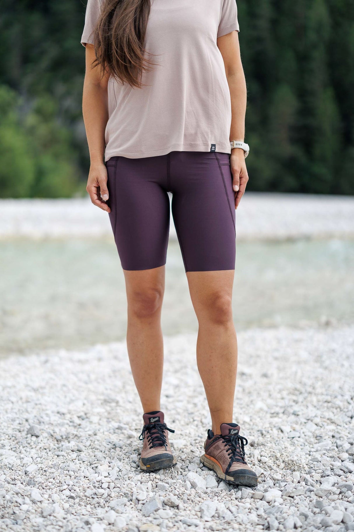 Summit Biker Pocket Shorts Aubergine
