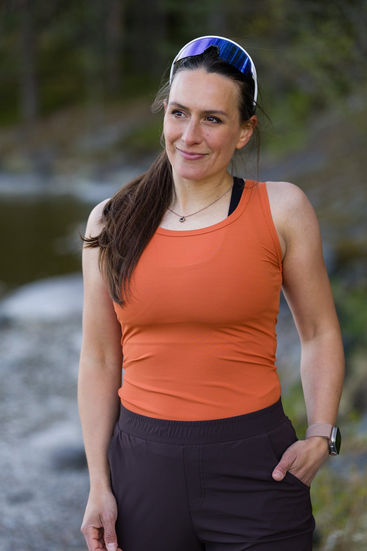 Aerial Ribbed Tank Top Mauve