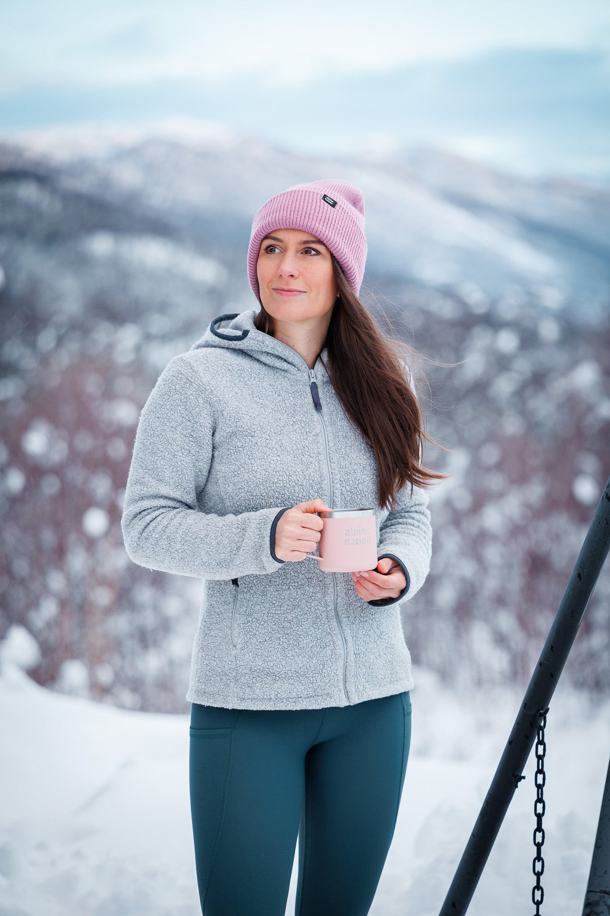 Alpine Wool Hoody Stone Grey