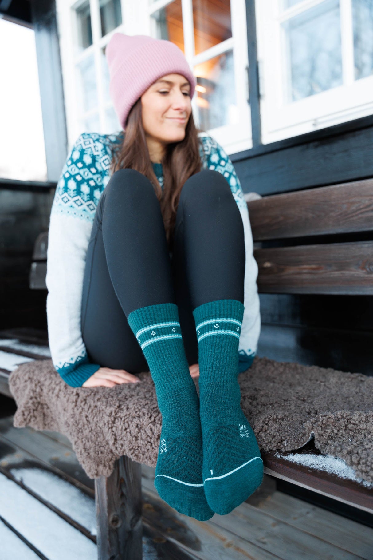 Abisko Merino Socks - Emerald