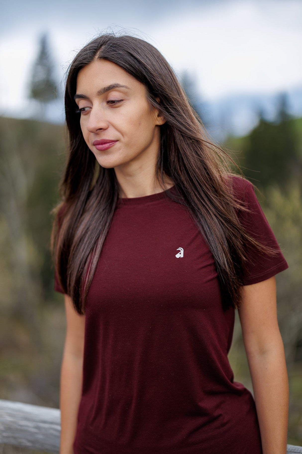 Flow Merino Tee - Burgundy