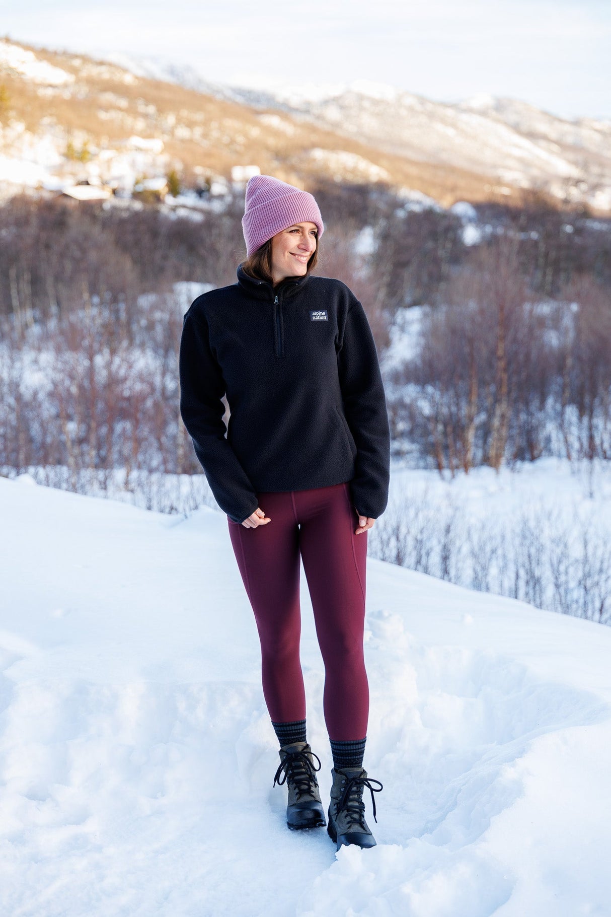 Rise Thermo Pocket Leggings Mulberry