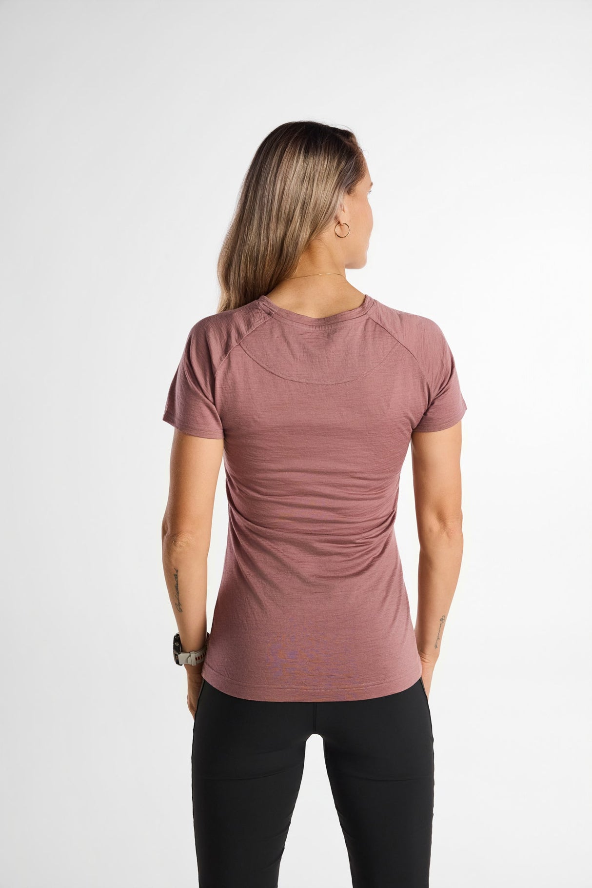 Merino Short Sleeve Tee Mauve
