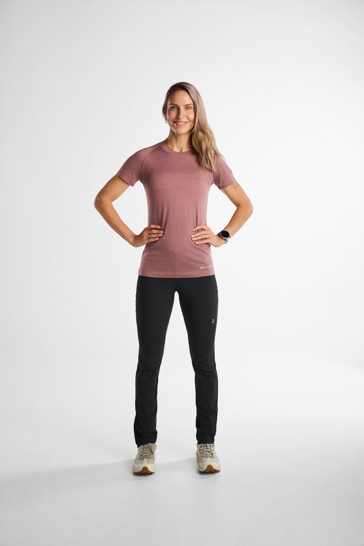 Merino Short Sleeve Tee Mauve