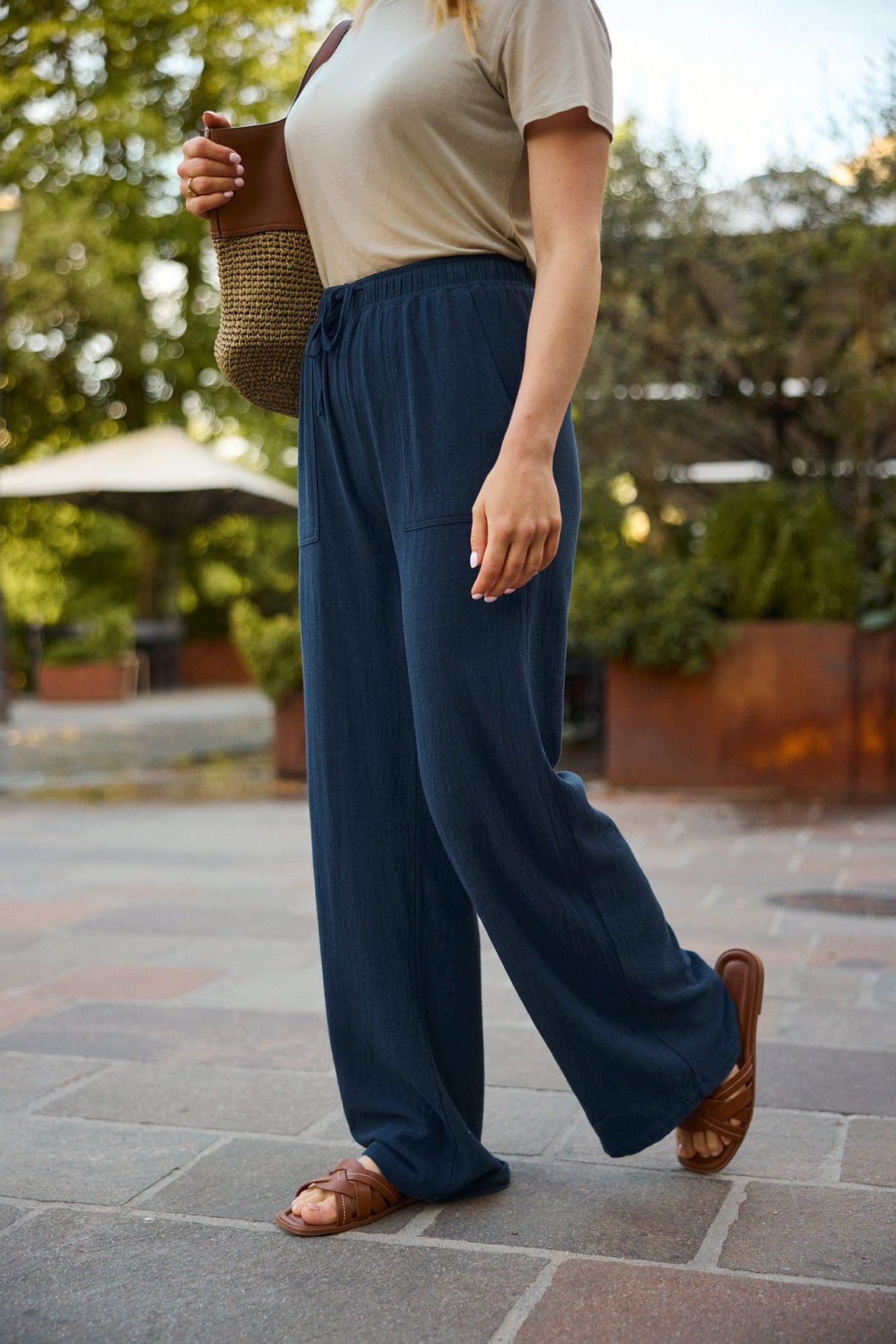 Flow Linen Pants - Indigo Blue