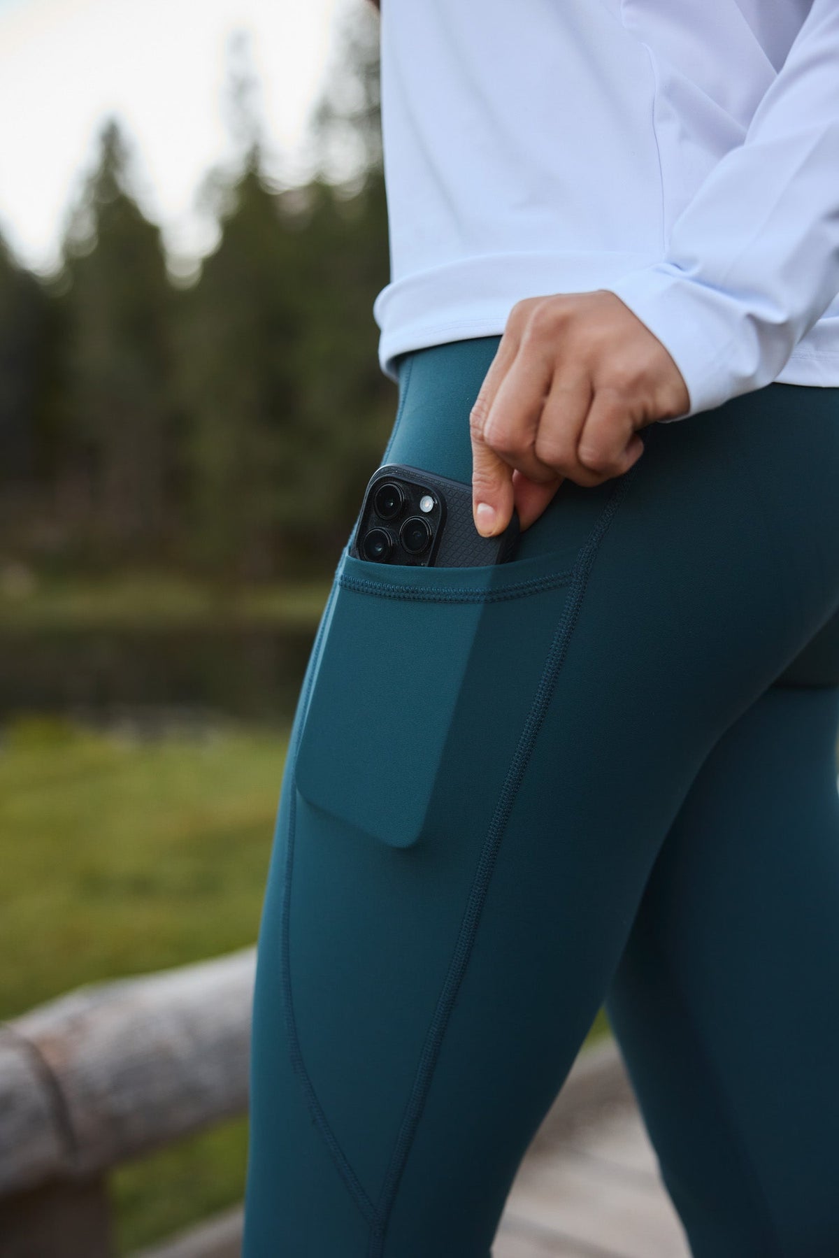 Summit Pocket Leggings Deep Teal