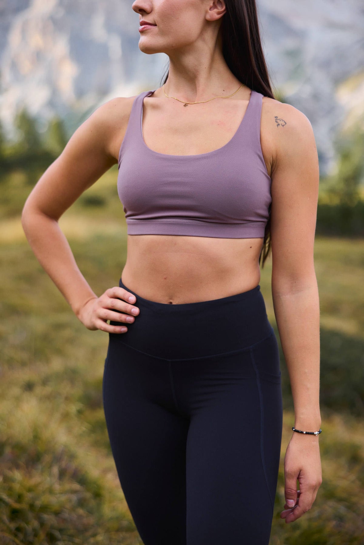 Strappy Sports Bra Mauve