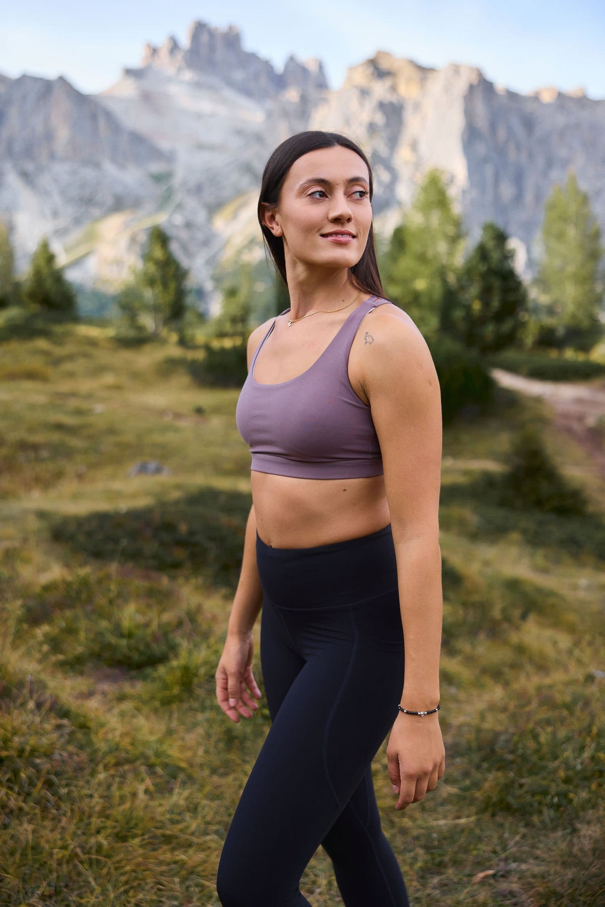 Strappy Sports Bra Mauve