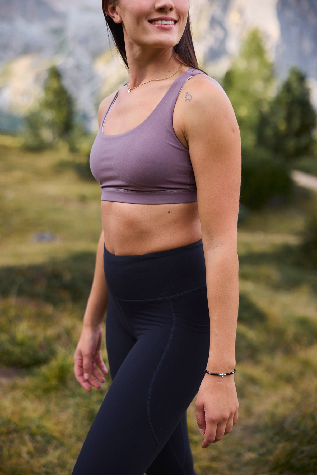 Strappy Sports Bra Mauve