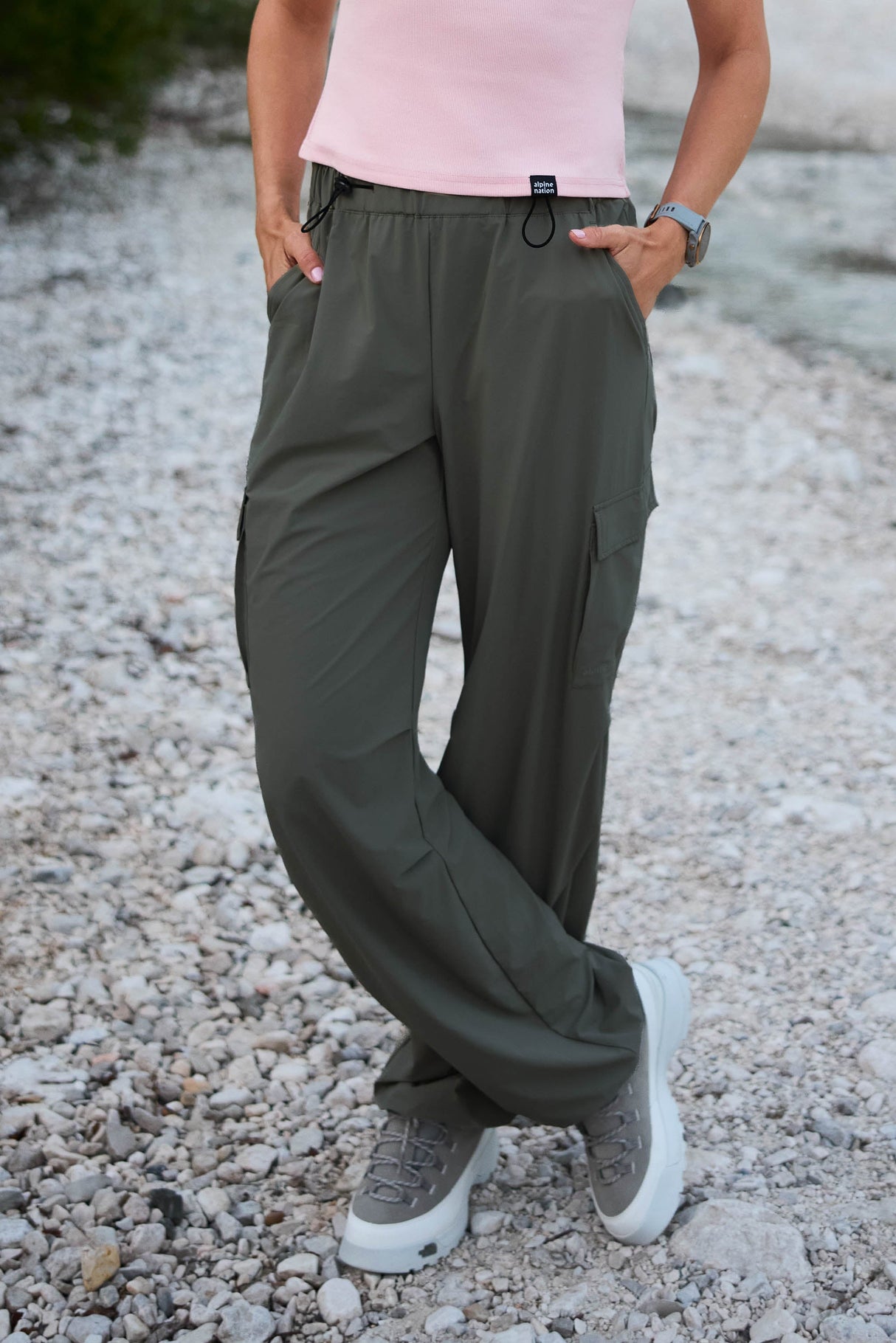 Parachute pants - Olive