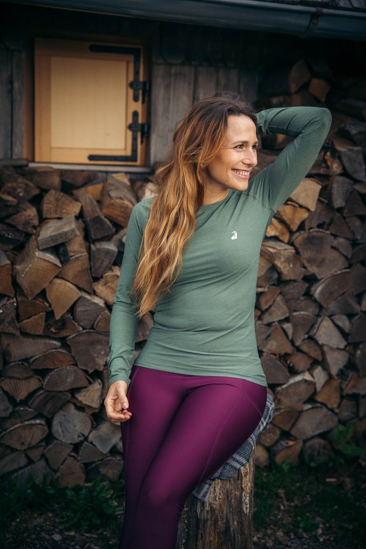 Summit Long Sleeve Tee Fern Green