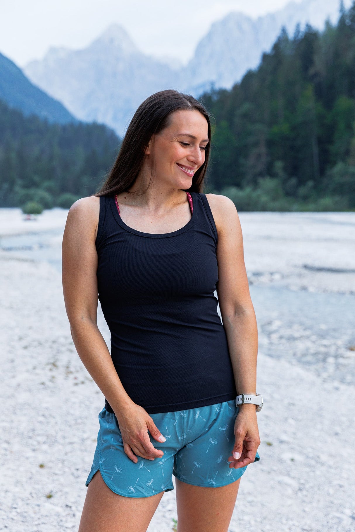 Aerial Ribbed Tank Top Eclipse