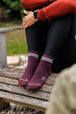 Seceda Light Merino Mid Crew Socks Burgundy