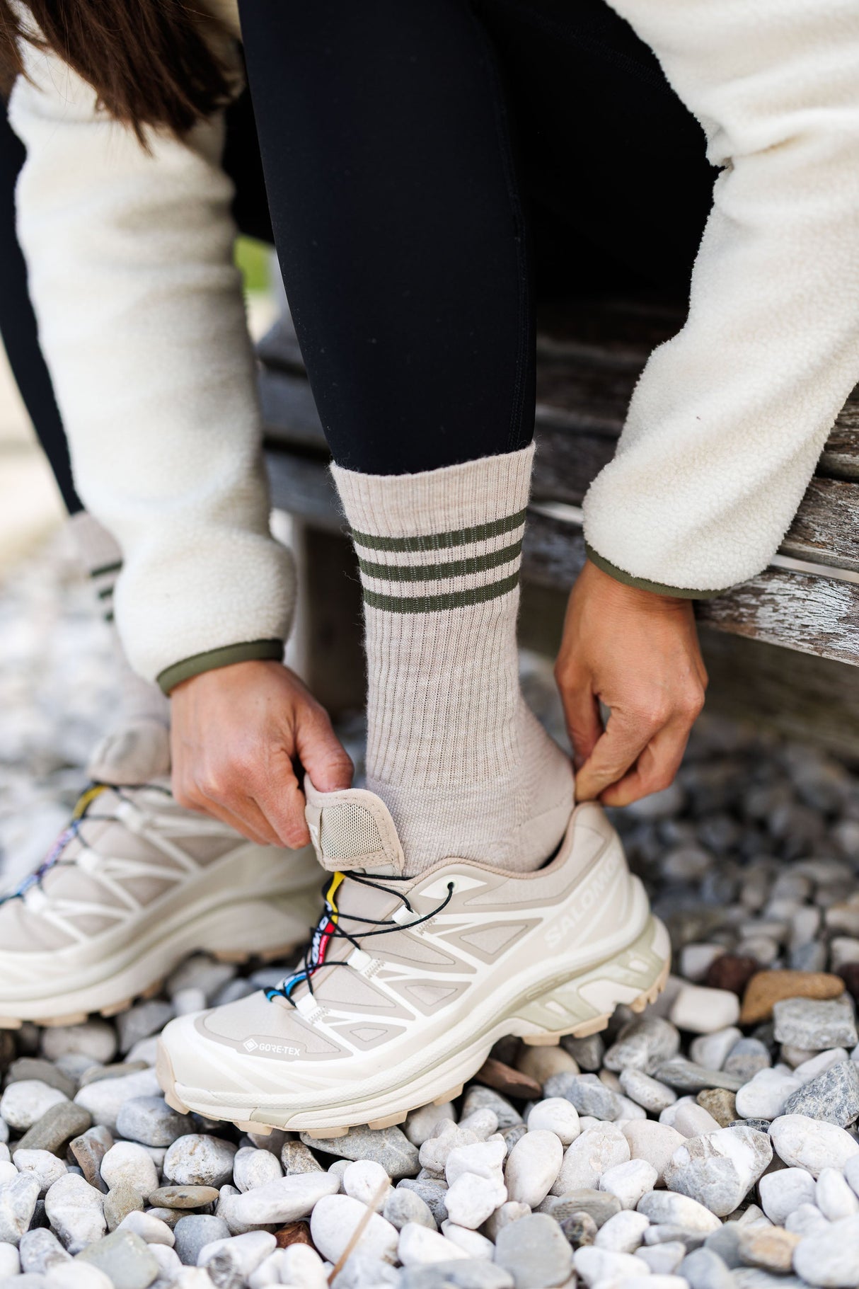 Seceda Light Merino Crew Socks Stone