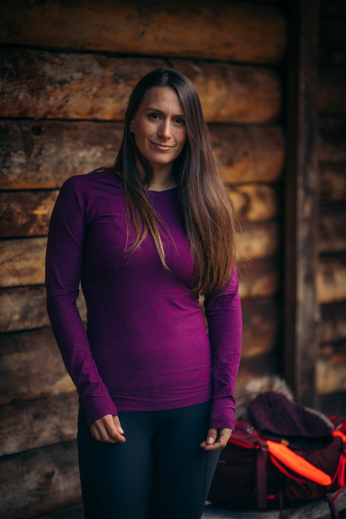 Summit Long Sleeve Tee Wild Berry