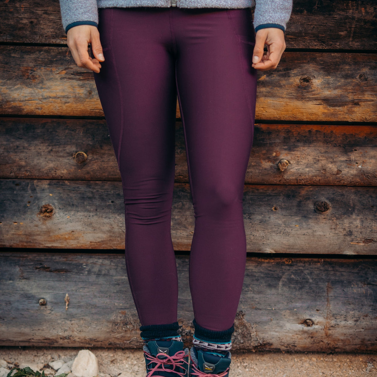 Rise Thermo Pocket Leggings Dark Plum - Tall (+7cm) – Alpine Nation ...