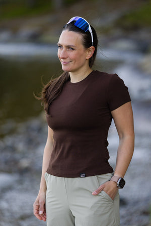 Riva Ribbed T-shirt - Espresso