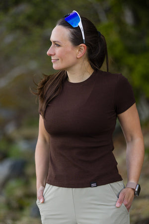 Riva Ribbed T-shirt - Espresso