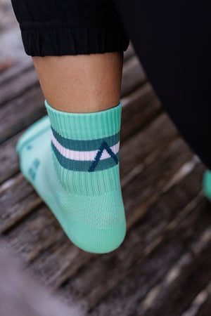 Anda Summit Mid Crew Socks Lagoon
