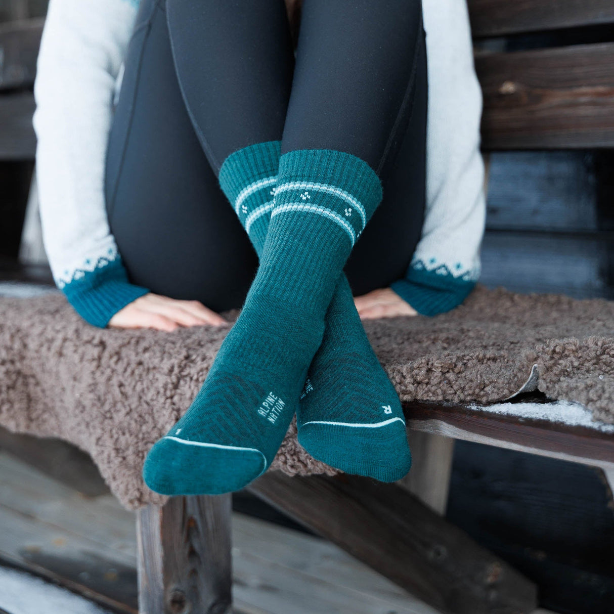 Abisko Merino Socks - Emerald