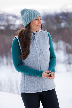 Alpine Wool Vest Stone Grey
