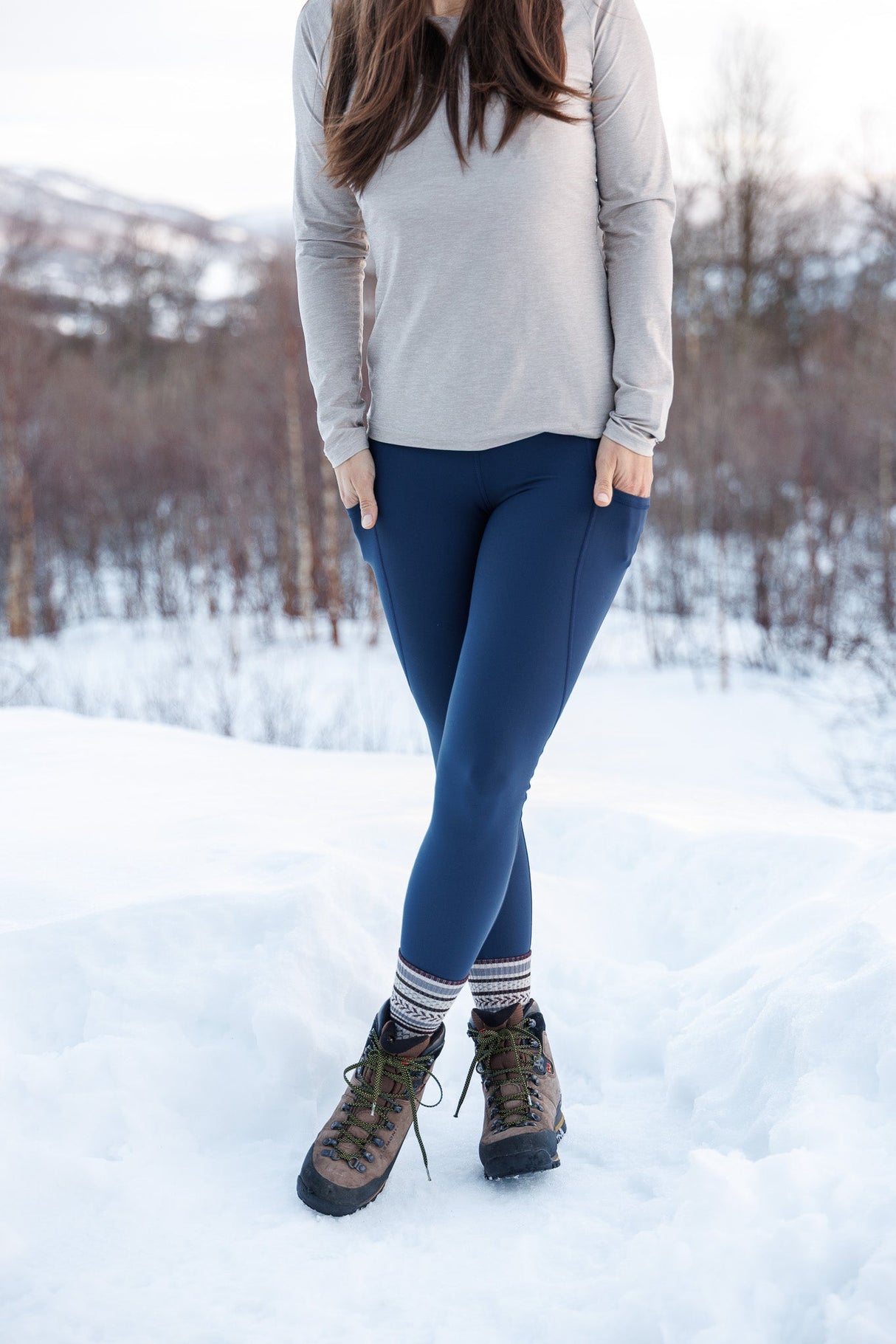 Rise Thermo Pocket Leggings Dark Navy