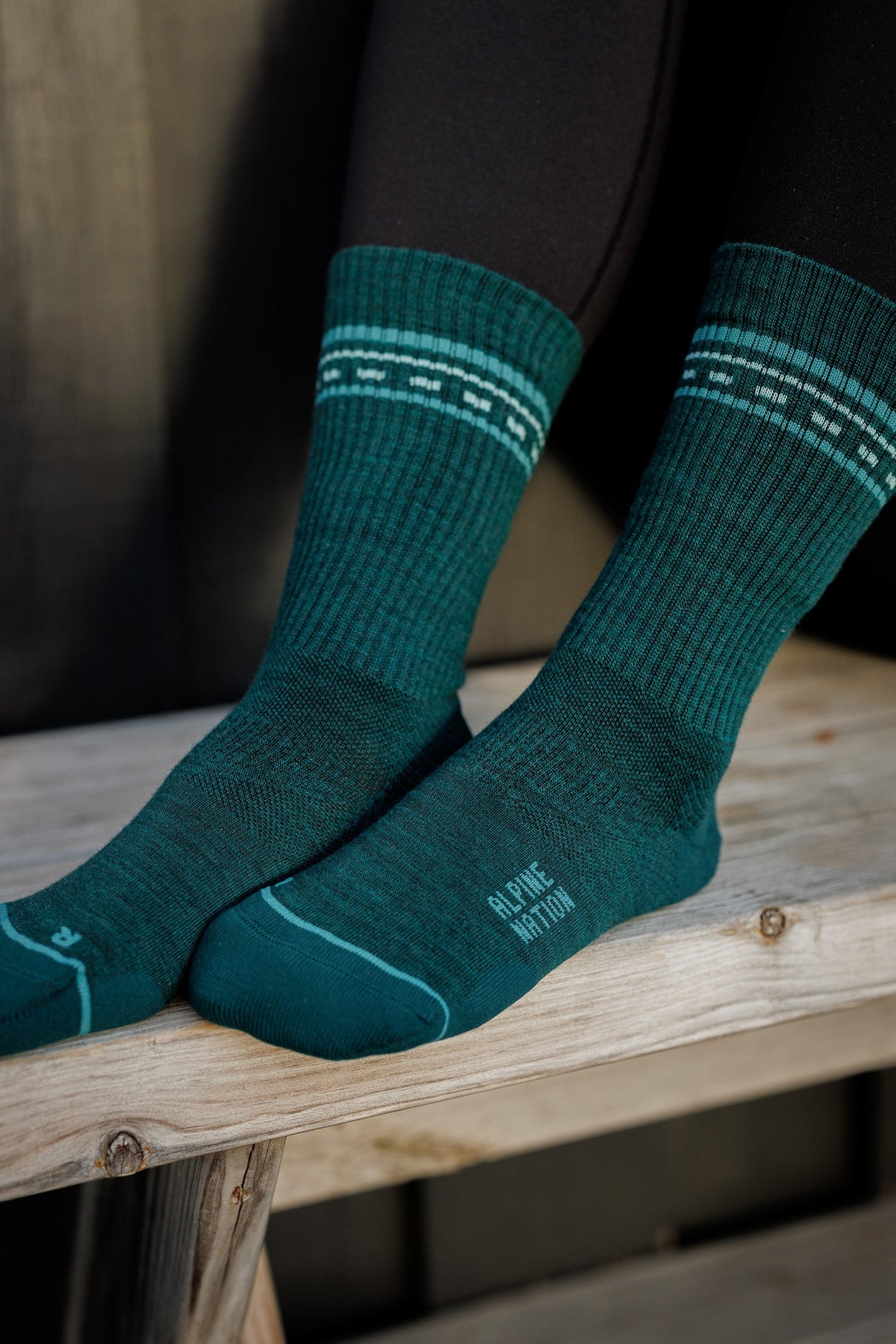 Seceda Light Merino Crew Socks Teal