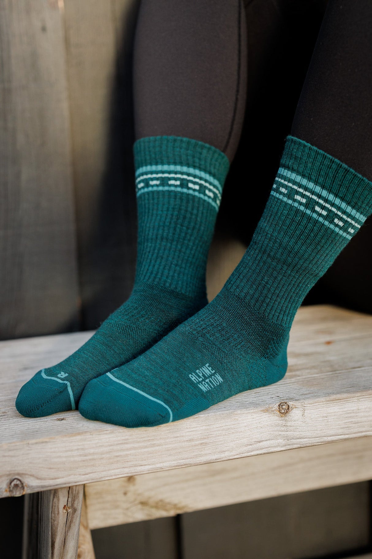 Seceda Light Merino Crew Socks Teal