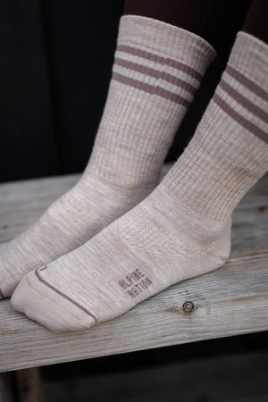Seceda Light Merino Crew Socks Dune
