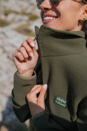 Atlas Fleece Sweater Moss Green