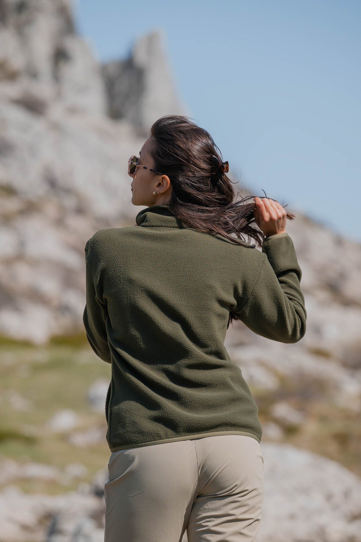Atlas Fleece Sweater Moss Green