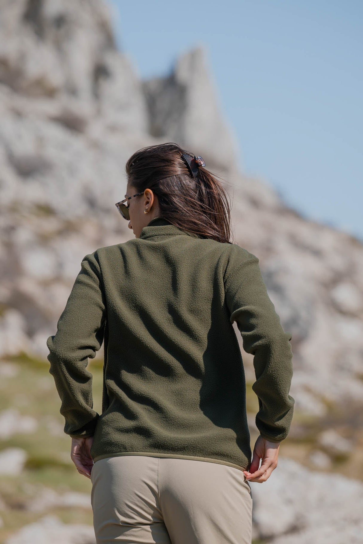 Atlas Fleece Sweater Moss Green
