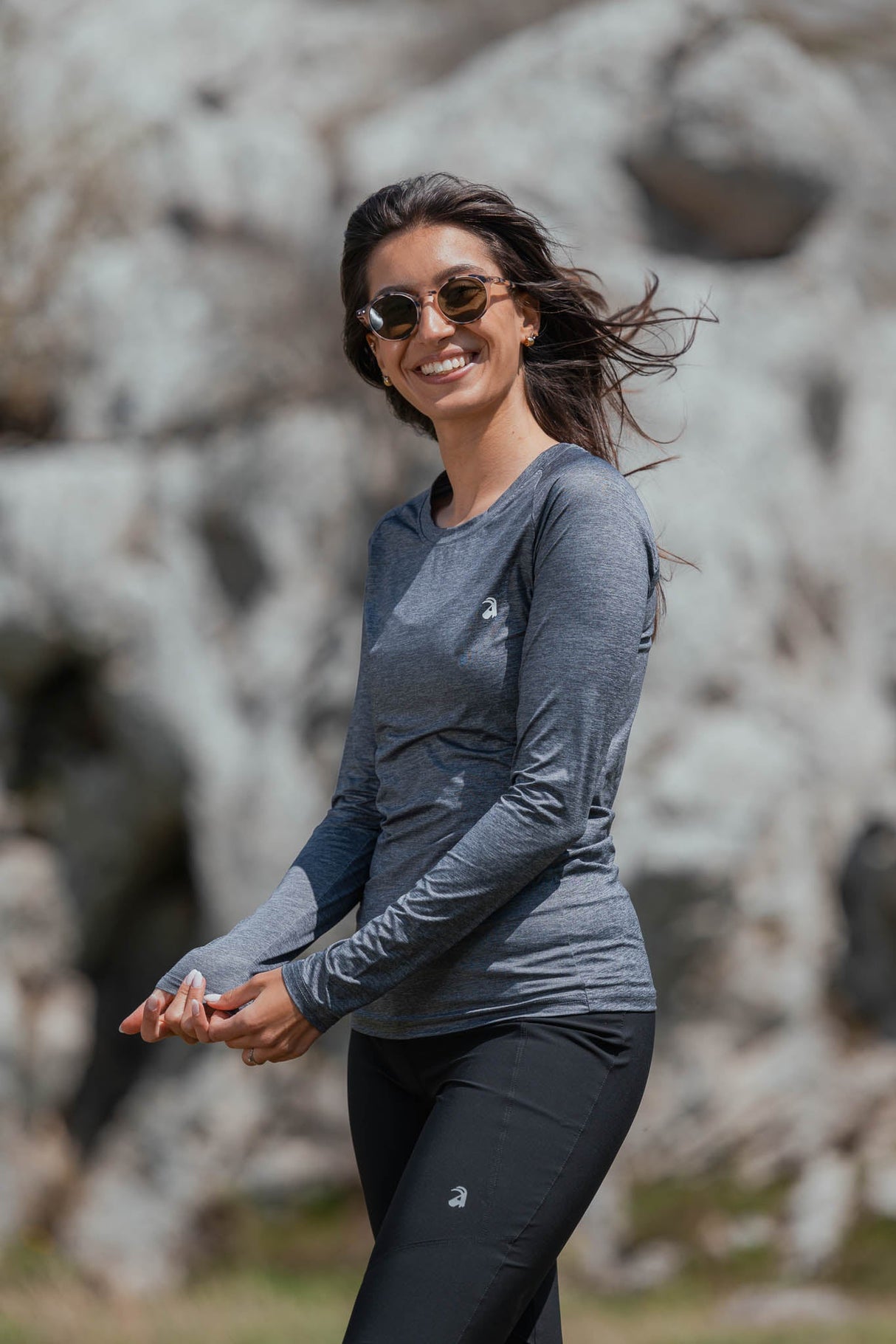 Summit Long Sleeve Tee Steel Grey