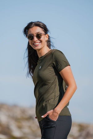 Flow Merino Tee - Olive