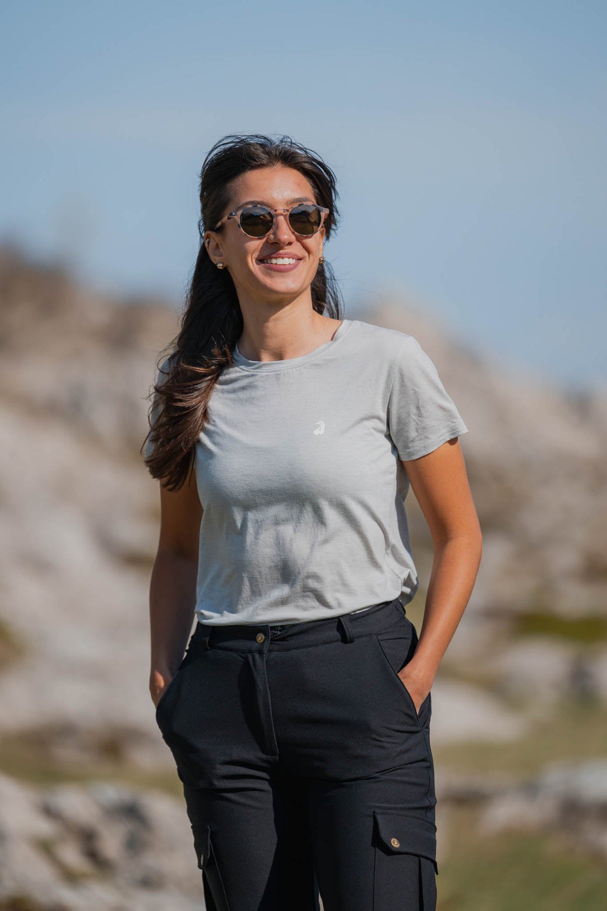 Flow Merino Tee - Heather Grey