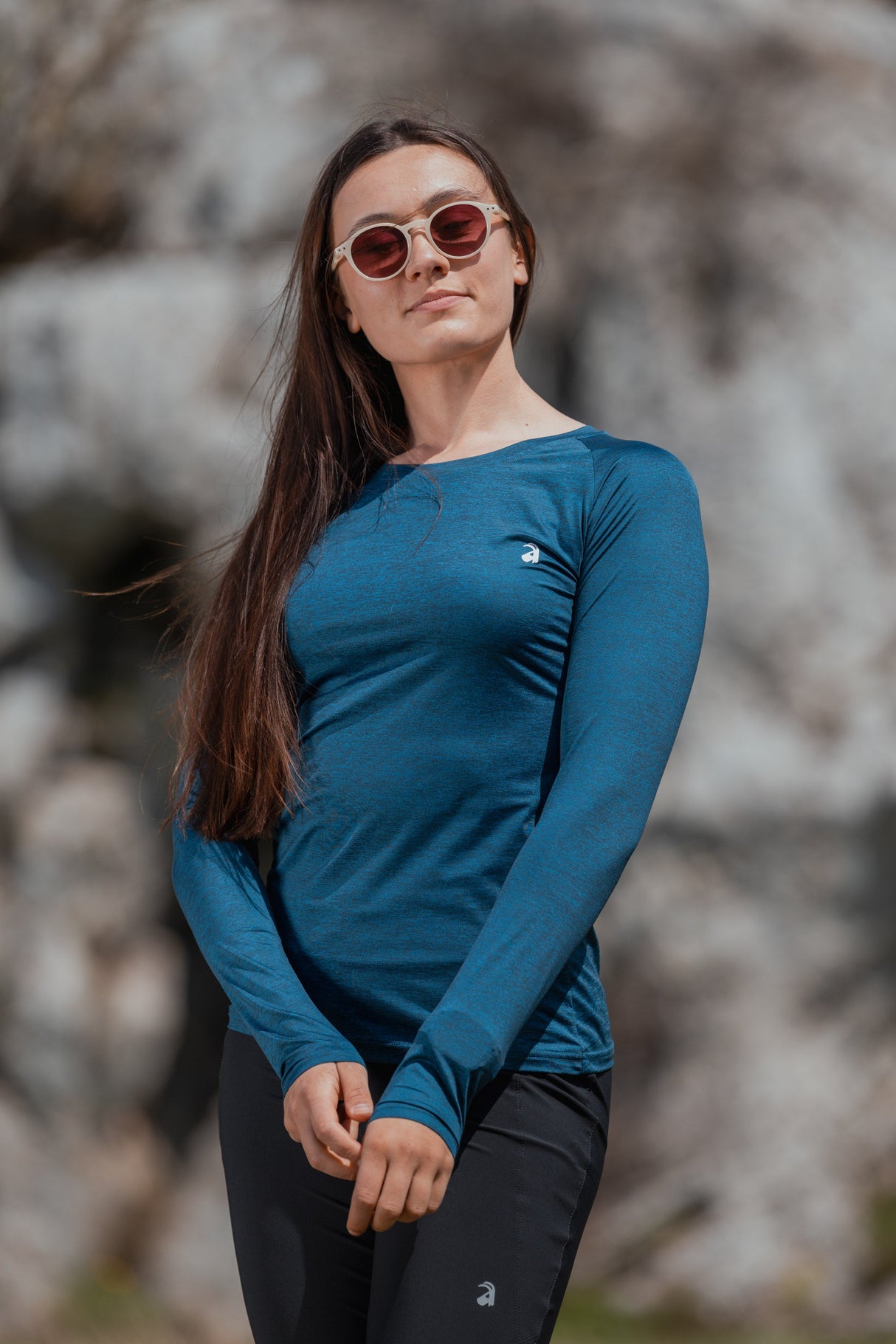 Summit Long Sleeve Tee Ocean Blue