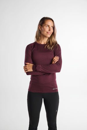 Merino Long Sleeve Tee Aubergine