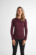 Merino Long Sleeve Tee Aubergine