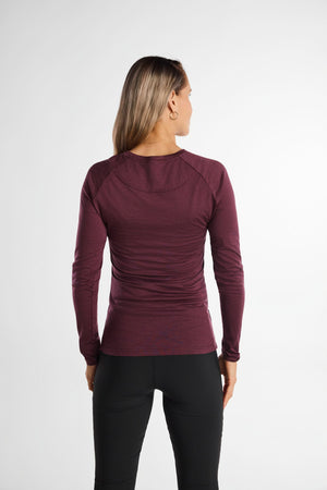 Merino Long Sleeve Tee Aubergine