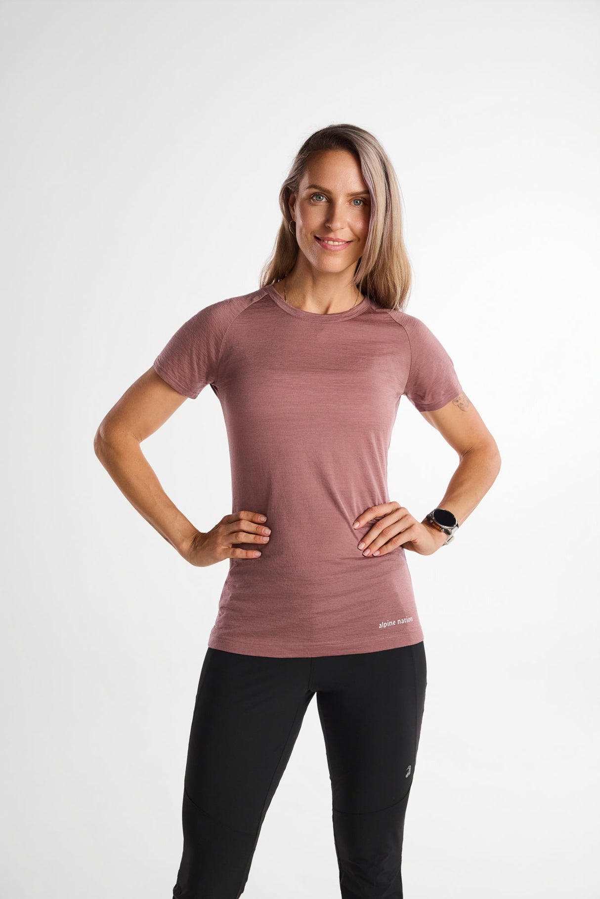 Merino Short Sleeve Tee Mauve