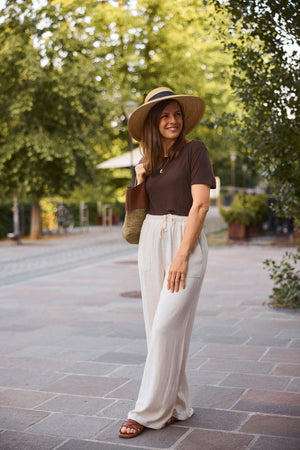 Flow Linen Pants - Ivory