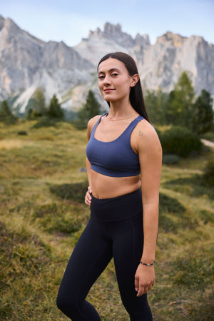 Strappy Sports Bra Navy