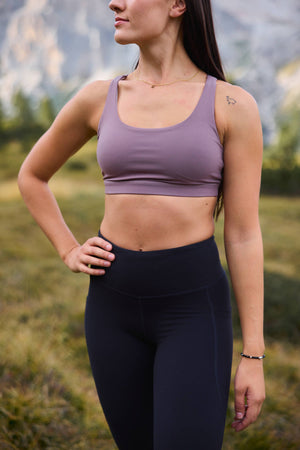 Strappy Sports Bra Mauve