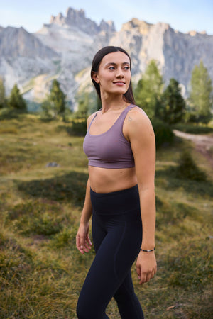 Strappy Sports Bra Mauve