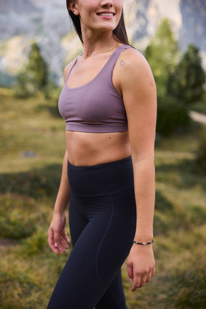 Strappy Sports Bra Mauve
