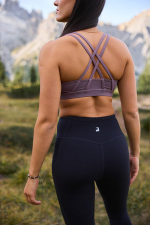 Strappy Sports Bra Mauve