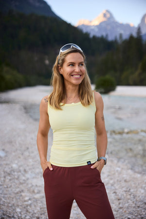 Aerial Ribbed Tank Top Lemonade