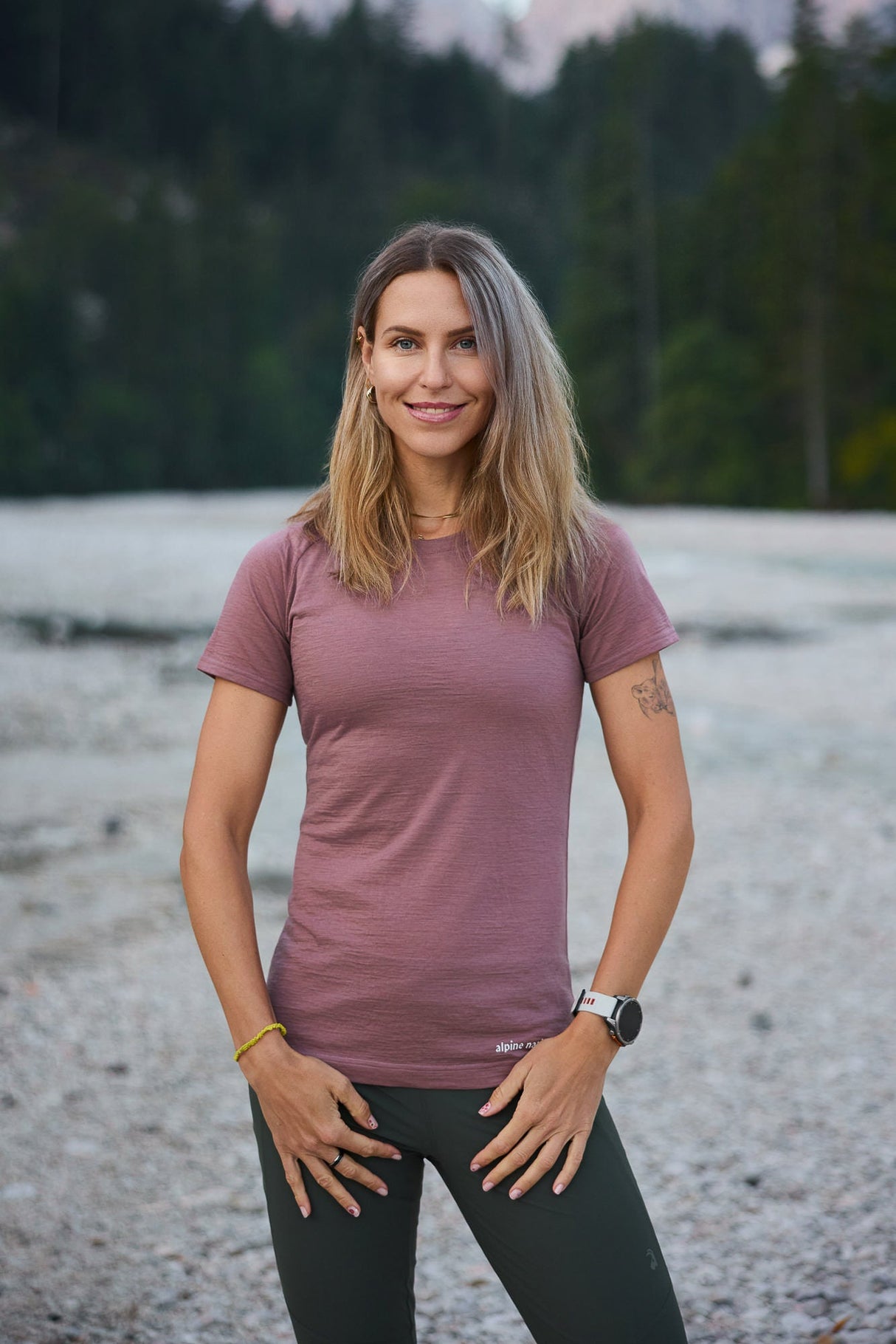 Merino Short Sleeve Tee Mauve