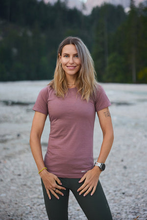 Merino Short Sleeve Tee Mauve
